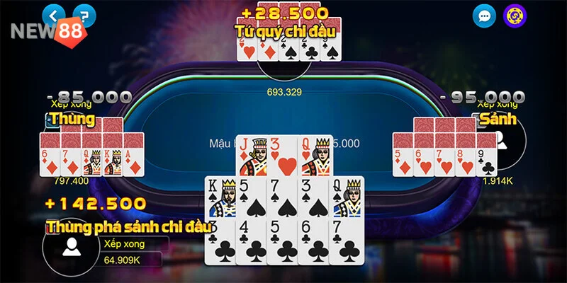 Mẹo chơi game bài mậu binh NEW88 thắng lớn