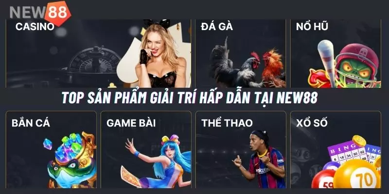 Top sản phẩm giải trí hấp dẫn nhất tại New88 bet thủ không thể bỏ qua