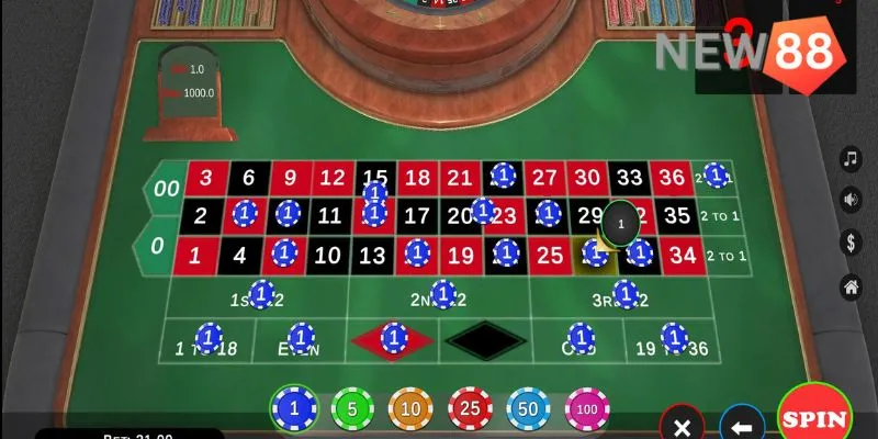 Các bước tham gia chơi game Roulette Mỹ online tại New88